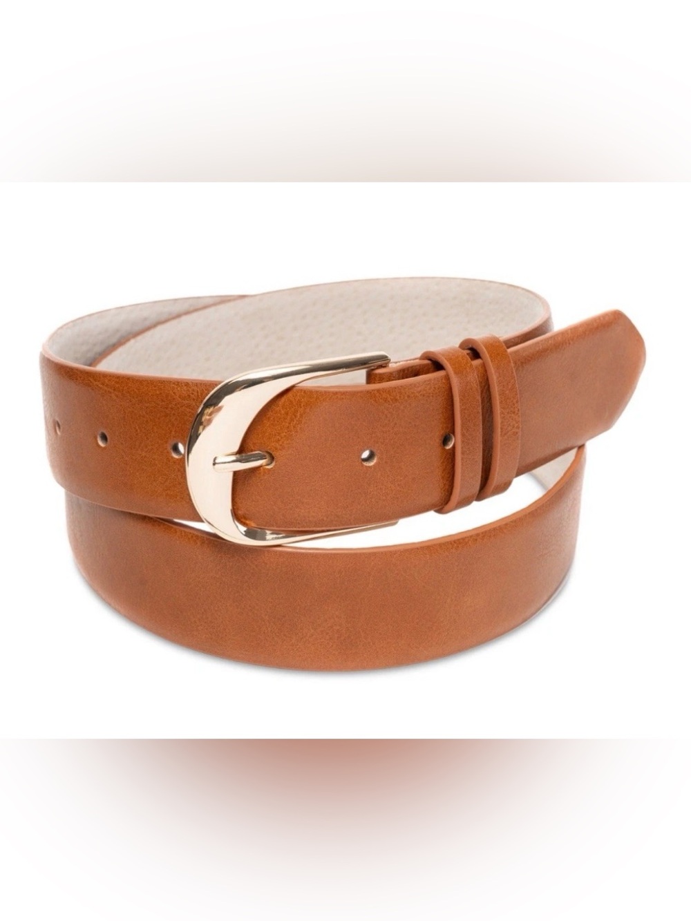 On 34th Women’s Sculpted Buckle Panel Belt, Cognac, Small MSRP $48.50